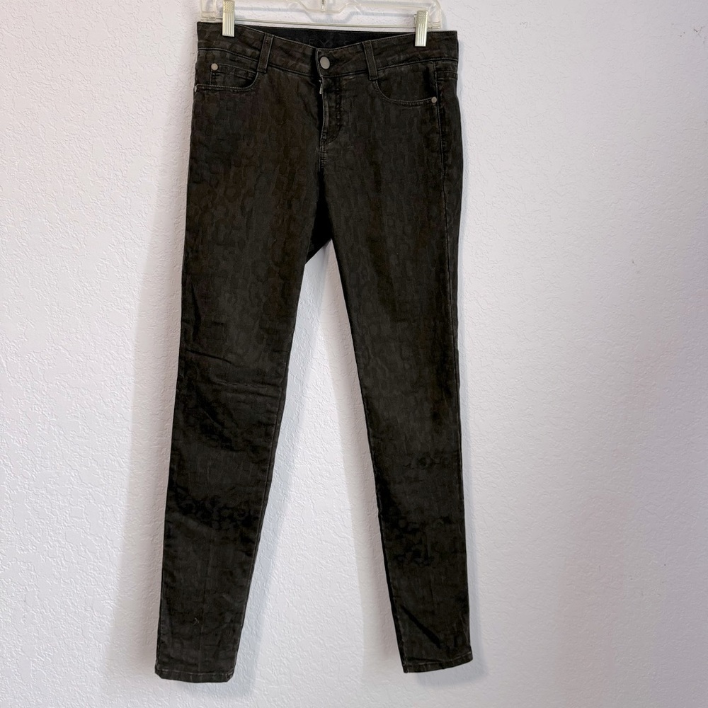 Stella McCartney Black Camo Print Stretch Mid Rise Skinny Jeans